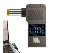 USB C to DC Adapter - Fast Charging Converter, Digital Display Plug | 100W Type-C Female to DC Male Laptop P0wer Supply Connector for Charging Notebook from P0wer Bank, Supports Voltage Monitoring