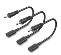 USB C to DC Plug 3.5mm x 1.35mm Adapter Cable, (1Ft) Type C Cable Straight Female to Male Universal Extension Cable for Mini Fan, LED Strip Light, Recorder, Webcam Router, Scanner, 3Pack