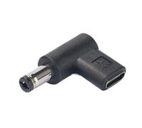 USB C to DC5525 / 5521 Converter Type C to 5.5x2.1mm / 5.5x2.5mm Charging Adapter Connector for Outdoor Testing and Travel Right Angled Connector