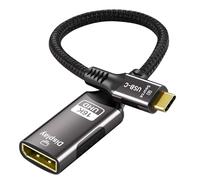 USB C to DisplayPort 2.1 Adapter Cable，16K@60Hz 8K@120Hz 48-bit Color Depth 80Gbps Thunderbolt 5/4 to Display Port Compatible with iPhone 17 ProMax, MacBook Pro/Air/Mini, iPad, Gaming Monitor