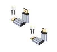 USB C to DisplayPort Adapter with 3.3FT USB C Video Cable, 4K@60Hz USB Type C Female to DP Male Converter, Support 4K@60Hz 2K@120Hz HDR 3D Thunderbolt 3 to DP for i-/Phone 17, MacBok, Galaxy - 2 Pack