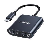 USB C to Dual HDMI Adapter, Splitter for Dual Monitors 4K@60Hz Extended Display, Type C to HDMI Adapter with MacBook Pro/Air, iPad, Surface, Dell, Chromebook