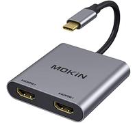 USB C to Dual HDMI Adapter, USB Type C to Dual Monitor HDMI Adapter 4K@60HZ for MacBook Pro 2020-2016,MacBook Air 2020-2018,Chromebook Pixel,LenovoYoga 720/730,Surface Book 2 etc