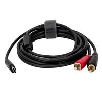 USB C to Dual Phono/RCA Lead 2m Digital to Analog Converter