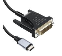 USB-C to DVI Cable - 4K@30Hz Thunderbolt to DVI Cable,USB Type-C Female, Support 2017-2020 MacBook Pro, Surface Book 2, Dell XPS 13, Galaxy S10 (1.8M)