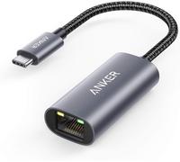 USB C to Ethernet Adapter, 1-Gigabit Network Hub, 10/100/1000 Mbps, Grey, for