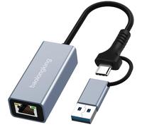 USB-C to Ethernet Adapter - 1000 Mbps Wired Network for Windows, Mac, Linux, Vista, 7, 8, 10, 11