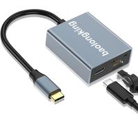 USB C to Ethernet Adapter, 1000Mbps Ethernet to Type-C with USB Type-C Charging