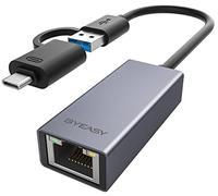 USB C to Ethernet Adapter Gigabit BYEASY Type C to RJ45 Wired Network USB 3.0 to 10/100/1000 Gigabit Ethernet Adapter for Macbook, Macbook Pro/Air, Mac Pro/mini, iMac, XPS, Surface Pro, Notebook PC