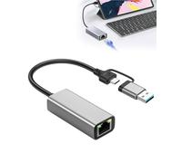 USB C to Ethernet Adapter, USB 3.0 to Gigabit LAN Network Adapter, 1000 Mbps Wired Internet Connector for MacBook Pro, Windows, Linux, Steam Deck, Switch, Laptop, TV Box, Thunderbolt 3/4 Compatible
