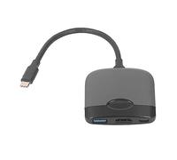 USB C to HD Multimedia Interface Adapter 3 in 1 Hub with 4K 30Hz HD Multimedia Interface USB 3.0 Port and 55W Type C PD Charging Docking Station for Laptop Tablet PC Smartphone