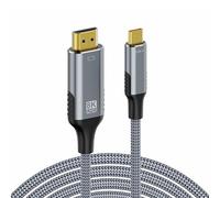 USB C to HDMI 2.1 Cable 10FT, 8K@60Hz 4K@144Hz High Speed 48Gbps Type C to HDMI Braided Cord, [Thunderbolt 3/4 Compatible] with MacBook, iPhone 16/15 Pro/Max, iMac, iPad Pro, Galaxy S24, Surface