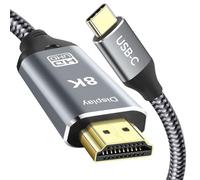 USB C to HDMI 2.1 Cable,6FT, 8K@60Hz 4K@120Hz,Thunderbolt 4/5 to HDMI，Type C Compatible with MacBook Pro M4,M3, iPad, iPhone 16Pro, HDCP 2.3 & HDR10, 48Gbps, Galaxy Gaming Monitor