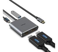 USB-C to HDMI 4 in 1 Adapter - 4K@60Hz, 100W PD Charging, USB 3.0, Splitter, Extended Display - Compatible with Thunderbolt 3/4