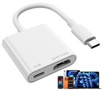 USB C to HDMI 4K@120Hz TV Adapter with 100W PD Fast Charging for iPhone 17 | Type-C Digital AV Display Hub, Travel-Friendly, Plug & Play, iPhone 17 16 15, iPad, Steam Deck, Switch 2, More USB-C Devices
