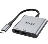 USB C to HDMI Adapter, 3 in 1 USB C Hub Adapter with 4K HDMI Output, 100W PD & USB 3.0, Multi Port Digital AV Converter for MacBook Pro/Air, iPad,iPhone,Laptop etc