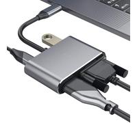 USB C to HDMI Adapter, 4-In-1 HUB, USB C to 4k HDMI/VGA/USB 3.0/PD100w Charging Multiport Hub Adapter