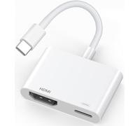 USB C to HDMI Adapter 4K@60Hz Compatible with iPhone 16 Series, 15/15 Plus/ 15 Pro/ 15 Pro Max, iPad Pro, MacBook Air/Pro, Samsung Galaxy S24 S23 Ultra and More (2 Port)