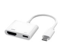 USB C to HDMI Adapter for iPhone 15/16, 2 in1 Type C to HDMI 100W Fast Charge With 4K@60Hz TV HDTV Monitor Projector Compatible with Samsung MacBook Pro/Air iPad Pro