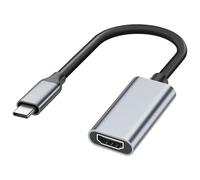 USB C to HDMI Adapter, Type-C to HDMI 4K Adapter, 4K@30Hz Thunderbolt 3/4, Sturdy Aluminum&Nylon Type C to HDMI Converter for iPhone 16/15, MacBook Pro/Air, iPad Pro, Samsung Galaxy S24, Dell XPS