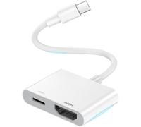 USB C to HDMI Adapter, Type C to HDMI Adapter 4K@30Hz, USB C Digital AV Adapter Sync Screen Connector for Phone 15, Pad, Samsung Galaxy S24, MacBook Pro/Air, Huawei P40/P30