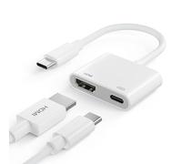 USB C to HDMI Adapter, Type C to HDMI Adapter 4K HD Video Audio Converter Support 100W Fast Charge Compatible with iPhone 16/15 Pro, iPad Pro, MacBook Pro/Air, Samsung Galaxy S24, HUAWEI P40 etc.