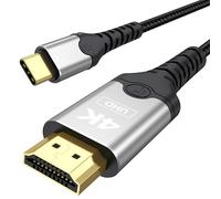 USB C to HDMI Cable 3ft, 4K@30Hz/ 1080P@120Hz One-direction Type C Thunderbolt 3/4/5 to HDMI Cord for MacBook Pro/Air, iPhone 17/16/15, iPad, Mac Mini, Laptop, Android Phone, Monitor, TV, Projector