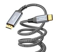 USB C to HDMI Cable 3m, 4K@60Hz Type-C to HDMI adapter [Nylon Braided + Gold-Plated], Thunderbolt 3/4 Compatible for iPhone 17/16/15, MacBook Pro/Air, iPad Pro, Surface Pro, Pixel Book, Galaxy S24/S23