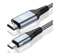 USB C to HDMI Cable 4K 6M (4K @ 30Hz), USB Type C to HDMII 4K UHD Cable Thunderbolt 5/4 Adapter Compatible with iPhone 17 16 15 Pro Max, MacBookPro/Air, iMac, iPad, Samsung S26 S25 to S20, Surface