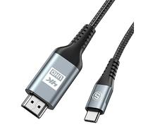 USB C to HDMI Cable 6ft, [4K, High-Speed], USB Type C to HDMI Cord [Thunderbolt 3/4 Compatible] for iPhone 16 15 Pro Max Plus, MacBook iPad Pro/Air,Samsung S25 S24 S23 S22 S21 S20 S10 Surface Switch