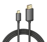 USB C to HDMI Cable 6FT, (Thunderbolt 3/4/5 Compatible) USBC to HDMI Cable 4K@30Hz/1080P@120Hz,Type-C to HDMI for Galaxy, iPhone 15/16, MacBook, Mac Mini, iPad Pro, Surface,Dell XPS,PC,Phone,Tablet