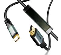 USB C to HDMI Cable 6FT with IC, 4K@60HZ Type-C to HDMI for MacBook Pro/Air, iMac, Galaxy S20 S10 S9 S8, Surface, Dell, HP, MacBook Pro, MacBook Air, iPad Pro, Pixelbook, XPS, Galaxy, and More (30FT)