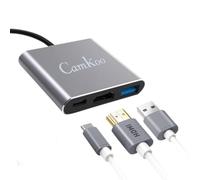 USB C to HDMI, USB C, USB3.0 Adapter, Triple Display Adapter USB C Adapter USB C Hub with HDMI, USB C, USB3.0 Docking Station 4K @60hz for Laptops HP Dell Surface Lenovo Thinkpad Chromebook