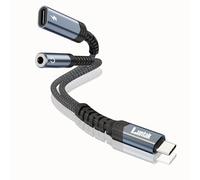 USB C to Headphone Jack Adapter and Charger,2 in 1 USB C to 3.5mm Audio Adapter with PD 60W Fast Charging Dongle Cable Cord for iPhone16/15 Pro Max,Samsung GalaxyS25-S21,Google Pixel8/7,iPad Pro