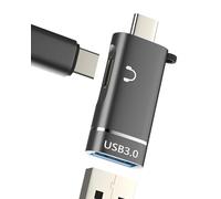 USB C to Headphone USB Adapter(2-in-1)for Apple Type C Audio Jack OTG 3.0 Cable for iPhone 16 15 Android Converter Thunderbolt MacBook Laptop Flash Drive Fast Transfer Compatible for Samsung Connector