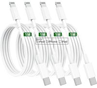 USB C to Lightning Cable (4pack 1m), Apple MFi Certified iPhone Fast Charger,Power Delivery Original Type C Charging Cord for Apple iPhone 14/13/12/11 Pro/11/XS MAX/XR/8/7/6s Plus,iPad (White)