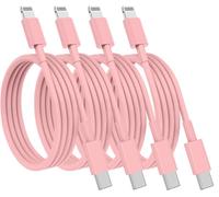 USB C to Lightning Cable Apple MFi Certified (4pack 1M+2M),iPhone Fast Charger Cable USB-C Charging Cord for iPhone 14/13/12/14 Pro Max/12 Mini/11/11PRO/XS/Max/XR/X/8Plus/iPad-Pink