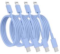 USB C to Lightning Cable Apple MFi Certified (4pack 1M+2M),iPhone Fast Charger Cable USB-C Charging Cord for iPhone 14/13/12/14 Pro Max/12 Mini/11/11PRO/XS/Max/XR/X/8Plus/iPad-Blue