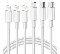 USB C to Lightning Cable, MFi Certified Fast Charger Cable 3Pack 1M,White