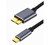 USB C to Micro B 3.0 Hard Drive Cable 1m, 0.5m Thunderbolt 5Gbps Data Transfer, Compatible with MacBook, Samsung, WD, Seagate, Toshiba SSD HDD, Camera etc. (1m)