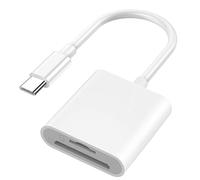 USB-C to Micro SD/SD Card Reader Compatible with iPhone 15, iPad Pro, MacBook Pro/Air, iMac M1 M2, Chromebook, XPS, Galaxy S22/S23 and More (SD TF Port)