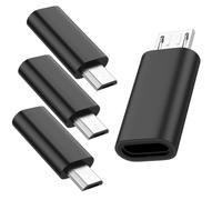 USB C to Micro USB Adapter 4-Pack Type C Female to Micro USB Male Converter, QC 2.0 Fast Charging & Data Transfer Compatible with Samsung Galaxy S7 S6, Nexus 5 6, LG G4 and Micro USB Devices (4)