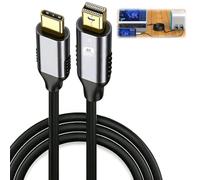 USB C to Mini DisplayPort Cable, 1.8 m 4K @ 60Hz HDR Video Adapter, Gold-Plated Connectors, Full HD, Disposable Adapter USB-C to Mini DP Converter Cable, for MacBook Pro Air, iPad Pro, for Laptop