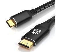 USB C to Mini HDMI Cable 5FT, High Speed 4K Cord 4K@30/2K@60Hz/1080P Nylon Type C to Mini HDMI Uni-Directional Cord for, Portable Monitor, Steam Deck, ROG Ally, Laptop, MacBook, iPad Pro, iPhone 15