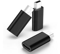 USB C to Mini USB Adapter, 6-Pack Type C Female to Mini USB 2.0 Male Convert Connector Support Charge & Data Sync Compatible GoPro Hero 3+, MP3 Players, Dash Cam, Digital Camera, Receiver etc Black