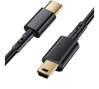USB C to Mini USB Cable 1 m, Type C to Mini B Charging Lead for GoPro Hero 3+, PS3 Controller Cable, MP3 Player, Garmin, Dash Cam, Canon PowerShot Rebel ELPH Camera, Charger for Playstation 3