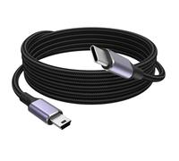 USB-C to Mini USB Cable, Braided Mini-B 5-Pin to Type-C Data Transfer Charging Cable Charger Cord Compatible with MacBook Air iPad Pro,Lenovo Yoga,HP,Dell XPS, Dash Cam, Camera, PS3 Controller,1M