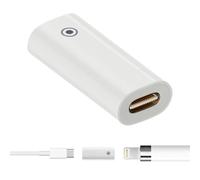USB C to Pencil Adapter for Apple Pencil 1st Generation, Charging Adapter for Apple Pencil Compatible with iPad Pro 12.9”, 10.5”, 9.7”, iPad 6, Air 3, iPad Mini 5, iPad 9th, iPad 10 (2022), White