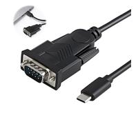 USB-C to RS-232 Serial Adapter Cable 1.5M 4.5Ft with COM Port Retention DB9 9-pin Male RS232 to USB Converter Compatible with Windows XP/Vista/7/8/10 Mac OS Linux Scanners Printers Prolific Chipset