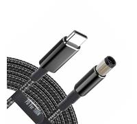 USB C to Slim Laptop Charging Cable Adapter Male Type C to DC Converter 6.5ft 100W PD Power Charger Supply Cord for HP Pavilion G6 G7 DV6 DV5 DV4 G71 G62 DM4 2000-2A20NR Notebook (7.4 x 5.0mm for HP)